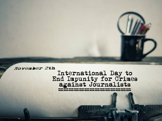Internationale dag om een ​​einde te maken aan de straffeloosheid van misdaden tegen journalisten