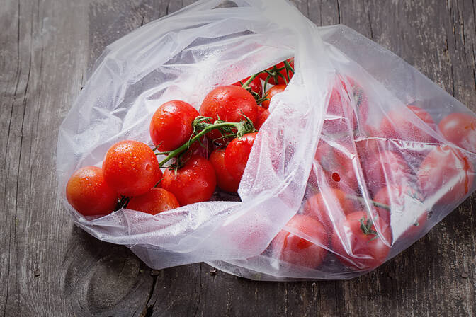 Plastic zak vrije dag