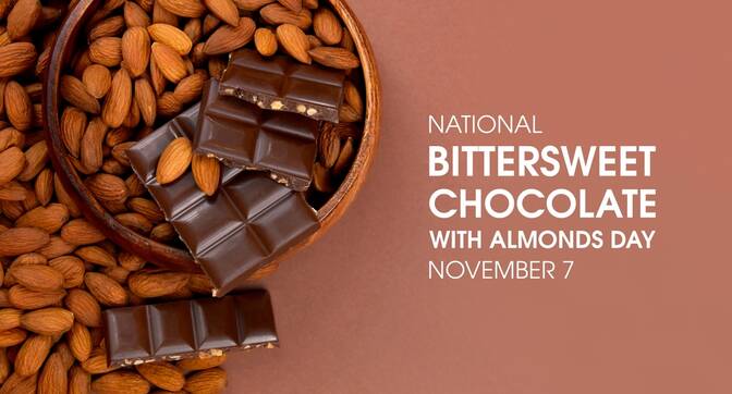 Día Nacional del Chocolate Agridulce con Almendras