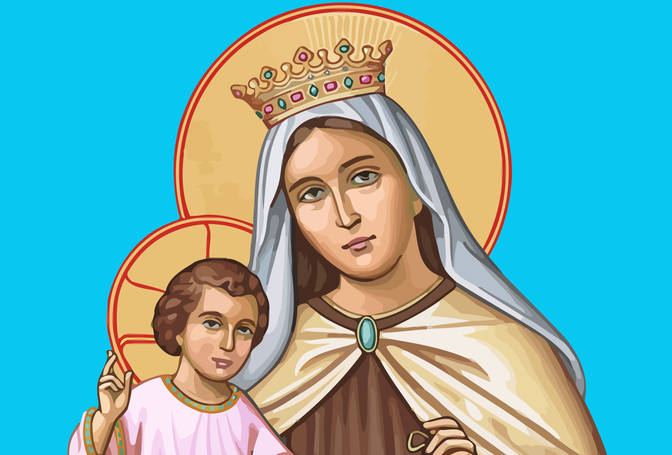 Dag Heilige Maagd Maria van de berg Karmel