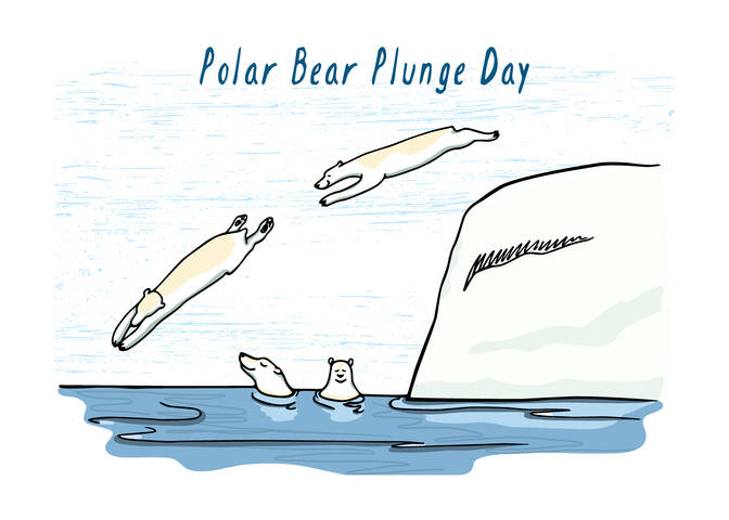 Polar bear plunge